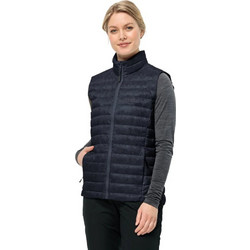 Jack Wolfskin Pilvi Αμάνικο Γυναικείο Μπουφάν Puffer Μακρύ Μαύρο 1207771-1010