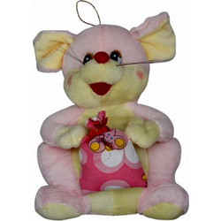 Amek Toys Ποντίκι με Τσάντα 2 Χρώματα 30cm 060312