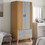 vidaXL Δίφυλλη Ντουλάπα Ρούχων Olden 76x53x172cm Γκρι 358595