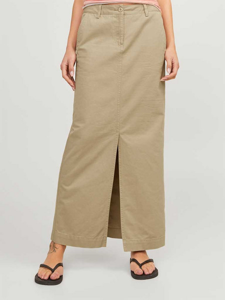 JJXX Υφασμάτινη Μάξι Φούστα 12253013 Beige
