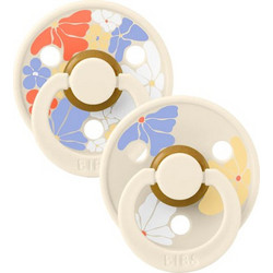 BIBS Studio Colour Πιπίλες Καουτσούκ 6m+ Morning Bloom Ivory Mix 2τμχ
