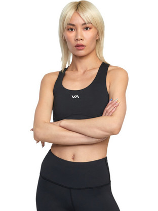 RVCA Essential Αθλητικό Μπουστάκι με Μέτρια Στήριξη Μαύρο AVJKT00206-BLK