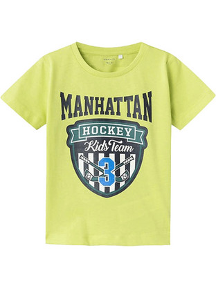 Name It Παιδικό T-Shirt Κοντομάνικο Lime 13226080