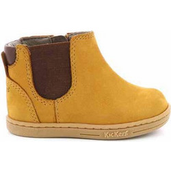 Kickers Παιδικά Ημίμποτα Κίτρινα Suede Chelsea με Φερμουάρ 738640-10-116