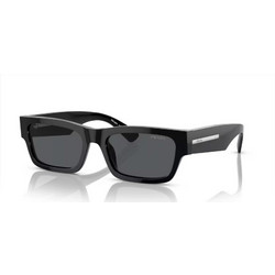 Prada PRA03S 16K07T Ανδρικά Γυαλιά Ηλίου Τετράγωνα Κοκάλινα Μαύρα με Μαύρο Polarized Φακό