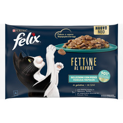 Purina Felix Deliciously Sliced with Tuna & Salmon in Jelly 4x80gr