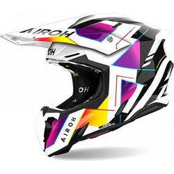 Airoh Twist 3 Rainbow Black Fuchsia White Κράνος Μηχανής Motocross 1330gr