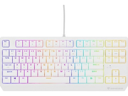 Genesis Thor 230 Μηχανικό Gaming Πληκτρολόγιο TenKeyLess με Outemu Red Διακόπτες RGB White