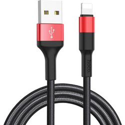 Hoco X26 Braided USB-A to Lightning Cable 1m Red Black X26