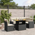 vidaXL Σετ Τραπεζαρία Κήπου Rattan 6τμχ Μαύρο 3271315