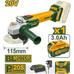 Jadever JDLAPM21 Γωνιακός Τροχός Μπαταρίας 20V 115mm 1x3Ah