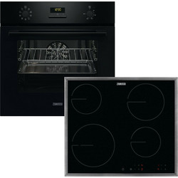 Zanussi Φούρνος Ηλεκτρικός Άνω Πάγκου 65lt 59.4cm ZOHEE2K2 με Κεραμικές Εστίες ZHRN642X