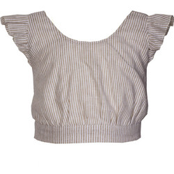 M&B Παιδικό Crop Top Κοντομάνικο Εκρού 2360