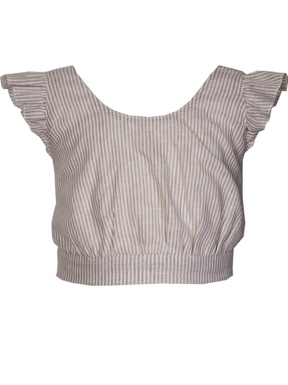 M&B Παιδικό Crop Top Κοντομάνικο Εκρού 2360