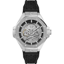 Philipp Plein Royal Ανδρικό Ρολόι Αυτόματο με Μαύρο Καουτσούκ Λουράκι PWPFA0124