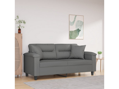 vidaXL Διθέσιος Καναπές Microfiber Ανθρακί 170x77x80cm 3200973