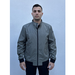 Geox Ανδρικό Μπουφάν Χειμωνιάτικο Bomber Γκρι M4520JT3081F3178