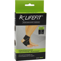 Life Fit Αθλητική Επιστραγαλίδα με Ιμάντες Μαύρη F-BN101