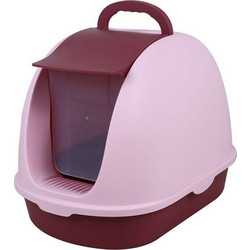 Pet Interest Front Opening Τουαλέτα Γάτας Κλειστή Ροζ Μ56xΠ39xΥ42cm