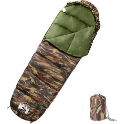 vidaXL Sleeping Bag Μονό 3 Εποχών Χακί 94493
