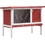 vidaXL Κλουβί για Κουνέλια Κόκκινο 90x45x65cm