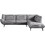 Woodwell Emerald Γωνιακός Καναπές Αριστερή Γωνία Γκρι 274x203x88cm Ε9419,22