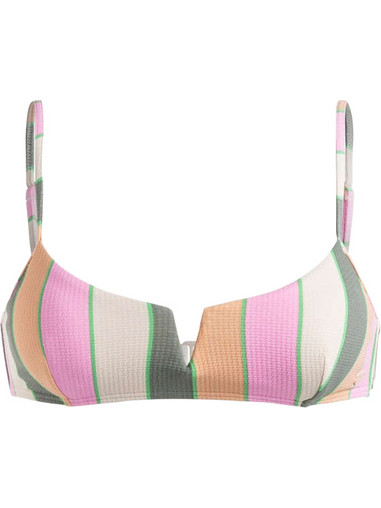 Roxy Bikini Top Μπουστάκι Χακί Ροζ ERJX305262