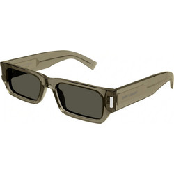 Saint Laurent SL660 003 Ανδρικά Γυαλιά Ηλίου Ορθογώνια Κοκάλινα Πράσινα με Μαύρο Polarized Φακό