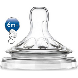 Philips Avent Natural SCF656/27 Θηλή Σιλικόνης για Μπιμπερό 6m+ Υ-Cut 2τμχ
