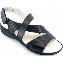 Boxer Δερμάτινα Γυναικεία Σανδάλια Μαύρα 58832-15-111
