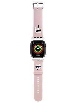 Karl Lagerfeld Karl & Choupette Heads NFT Λουράκι Σιλικόνης Pink (Apple Watch 38 / 40 / 41mm)