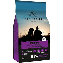 Anima Puppy Large Breed with Chicken & Turkey 14kg