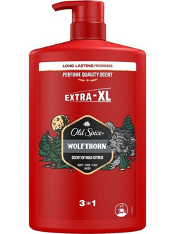 Old Spice Wolfthorn 3 in 1 Σαμπουάν & Αφρόλουτρο για Επανόρθωση 1lt