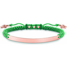 Thomas Sabo Γυναικείο Βραχιόλι Μακραμέ από Κορδόνι & Ασήμι A0057-597-6