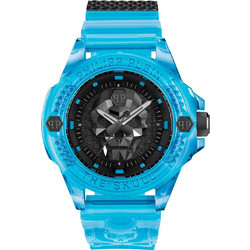 Philipp Plein The Skull Scuba Duba Ανδρικό Ρολόι με Γαλάζιο Καουτσούκ Λουράκι PWWAA0724