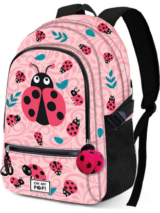 Karactermania Ladybug Σχολική Τσάντα Πλάτης Δημοτικού Ροζ 07089