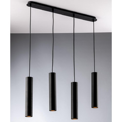 LUCE Fluke Κρεμαστό Φωτιστικό Οροφής Πολύφωτο GU10 Μαύρο 8031414885732
