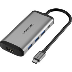 Vention CNBHB USB-C Docking Station με HDMI 4K PD και Σύνδεση 2 Οθονών