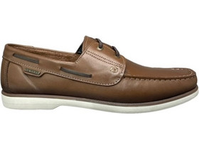 Pegada Ανδρικά Μοκασίνια Boat Shoes Δερμάτινα Καφέ 141902-01