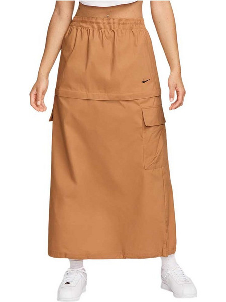Nike Sportswear Essential Μίντι Φούστα Υφασμάτινη Ψηλόμεση Ταμπά FV7503-224