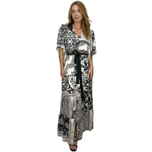 Silky Collection Maxi Βραδινό Φόρεμα Σεμιζιέ Λευκό 10344