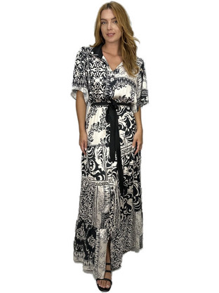 Silky Collection Maxi Βραδινό Φόρεμα Σεμιζιέ Λευκό 10344