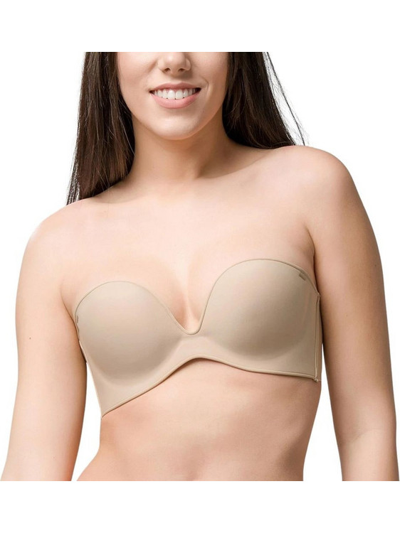 Luna Miracle One Σουτιέν Strapless Push Up χωρίς Μπανέλα Μπεζ 1810