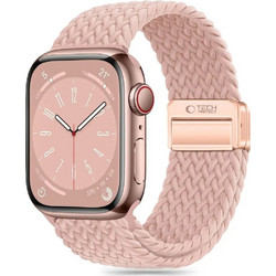 Tech-Protect Nylon Mag Λουράκι Υφασμάτινο Pink (Apple Watch 42 / 44 / 45 / 49mm)