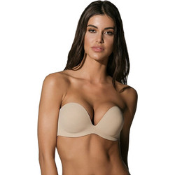 Luna Secret Sense Σουτιέν Strapless Push Up χωρίς Μπανέλα Μπεζ 11065