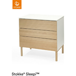 Stokke Sleepi Βρεφική Συρταριέρα Λευκή Καφέ 88.5x53.7x88cm