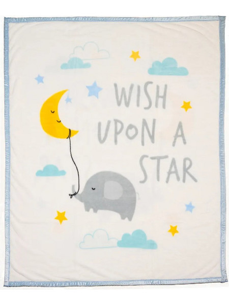 Abo Wish Upon Star Κουβέρτα Κούνιας Βελουτέ 110x140 Μπεζ