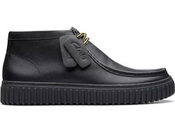 Clarks Ανδρικά Μποτάκια Δερμάτινα Μαύρα 26178264