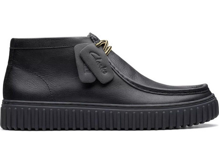 Clarks Ανδρικά Μποτάκια Δερμάτινα Μαύρα 26178264
