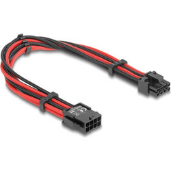 DeLOCK 80975 Καλώδιο Τροφοδοσίας 8-Pin PCIe to 6+2 Pin PCIe 0.3m Multicolor
